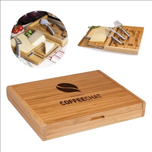 Stainless Steel Cheese Knife Set With Wood Case